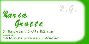 maria grotte business card